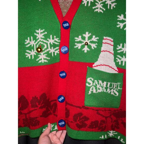 Ugly Christmas Sweater Xmas Vest Size Medium Samual Adams - Picture 2 of 4